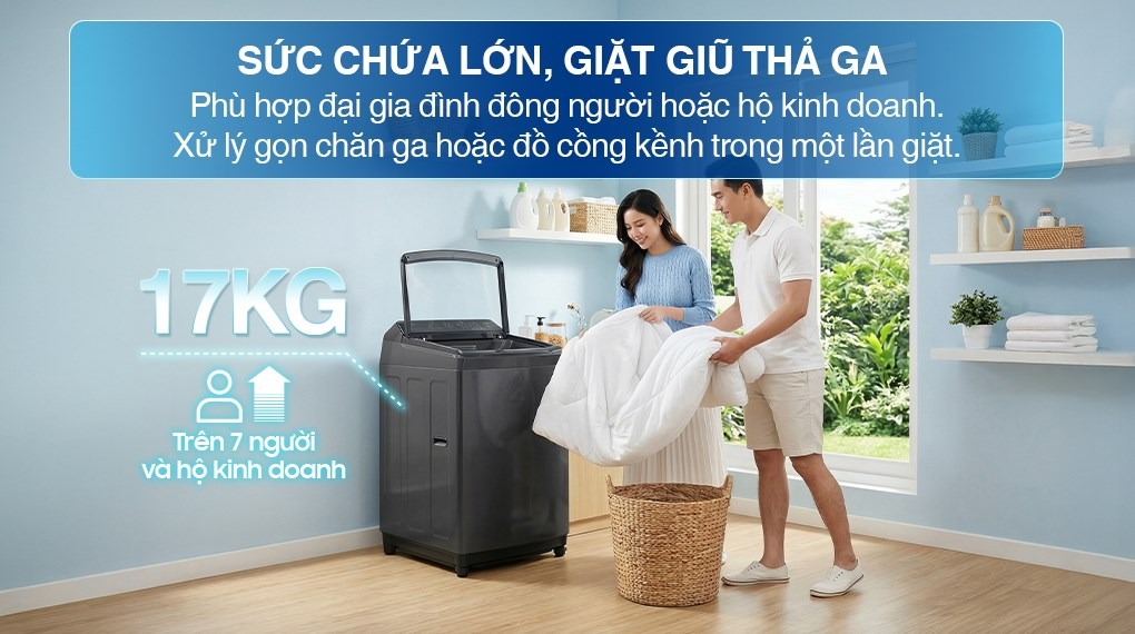 Máy giặt Samsung Cửa Trên WA17F17E4CSV 17kg 